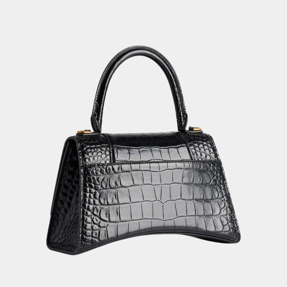 Hourglass Alligator-Embossed Bag