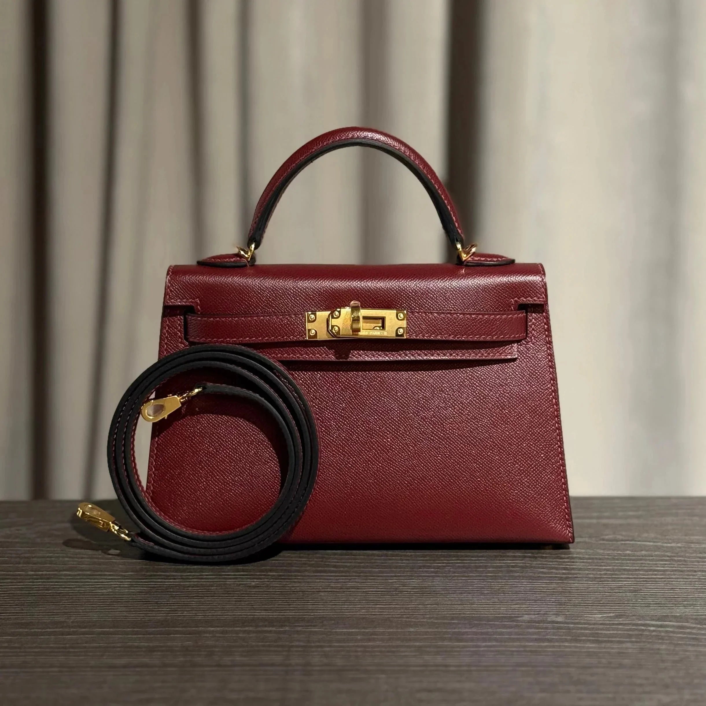 Kelly Mini Burgundy Bag